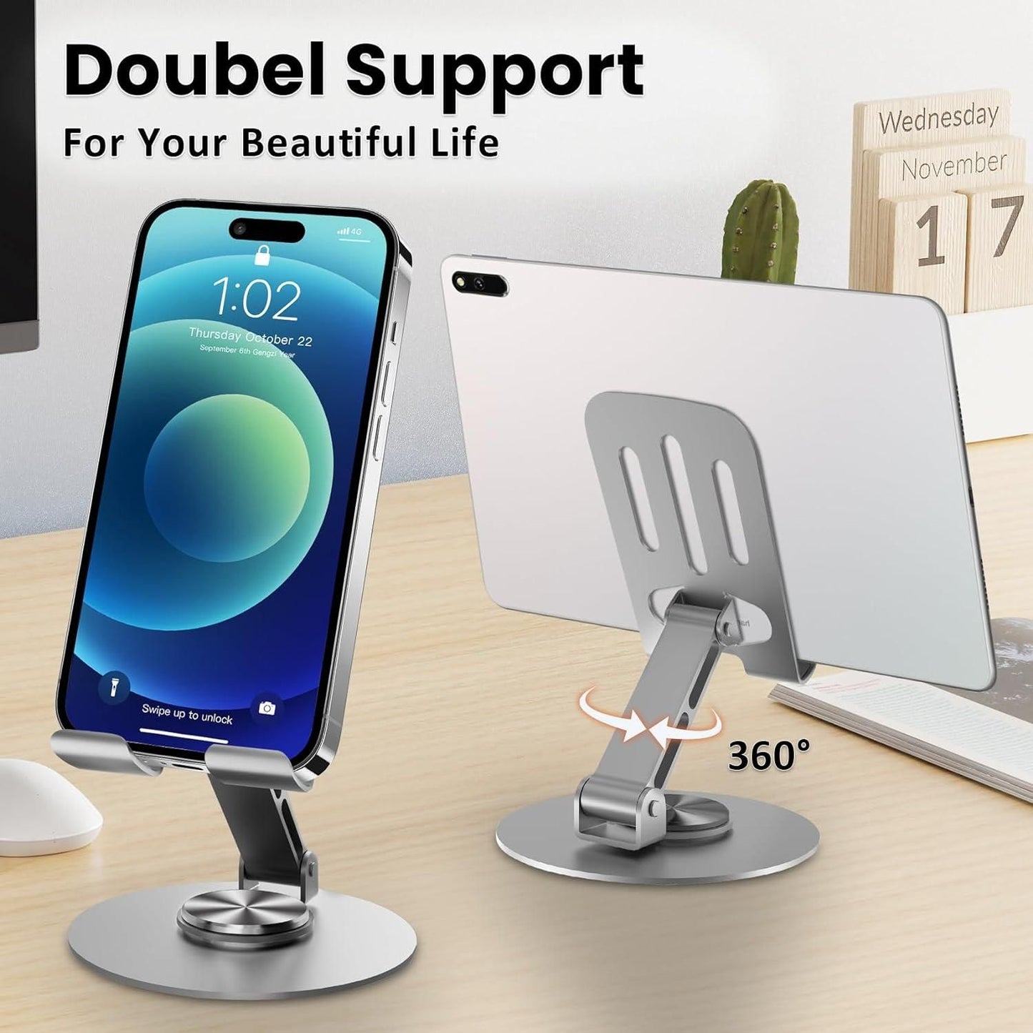 Aluminium 360  Rotatable Phone/Tablet Stand