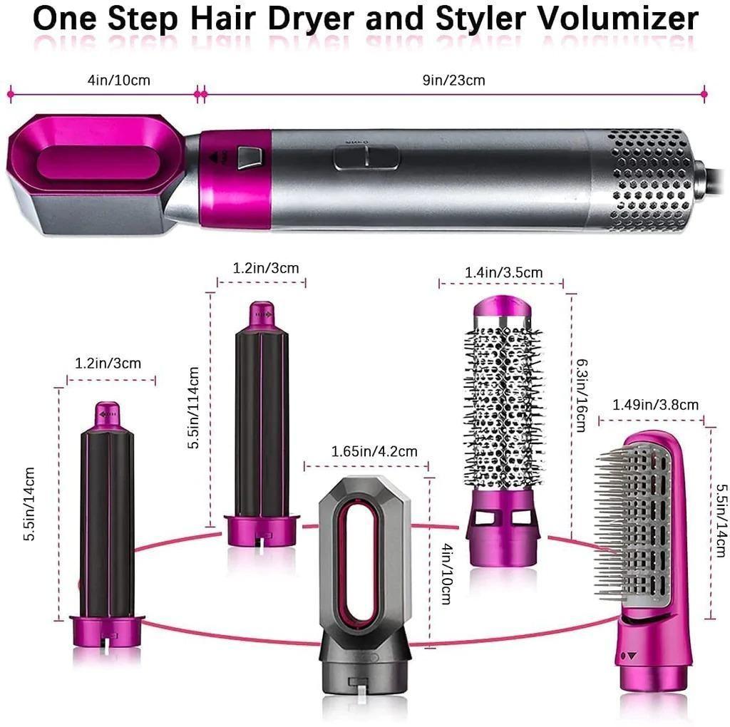 5 in 1 Multifunctional Hair Dryer Styling Tool, Detachable 5-in-1 Multi-Head Hot Air Comb.